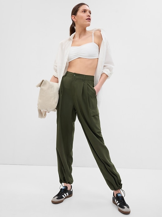 View large product image 1 of 2. GapFit To-Go Cargo Parachute Pants