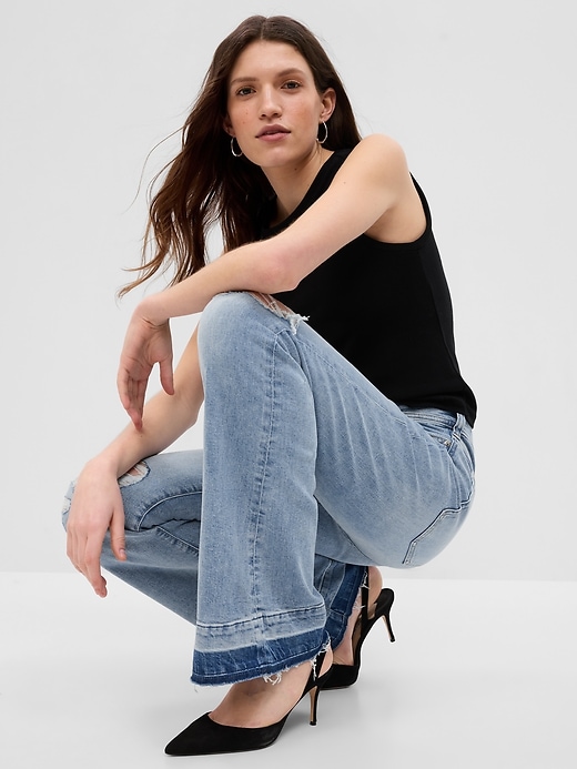 Low Rise '70s Flare Jeans with Washwell | Gap