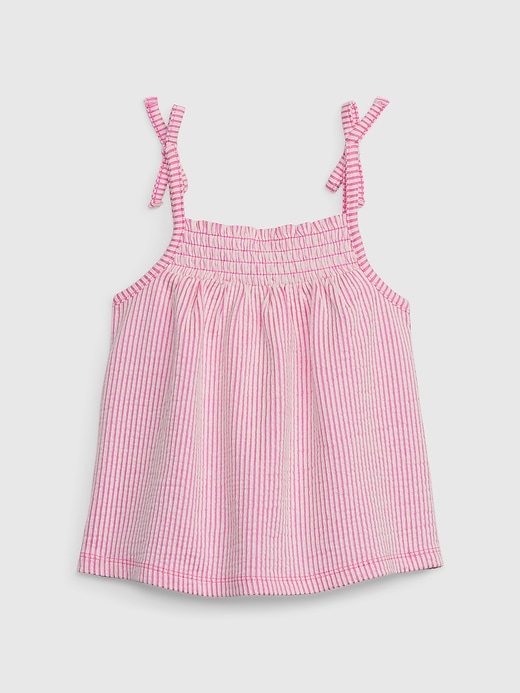 2 of 8 showing, with the color PINK POP NEON of product Toddler Seersucker Tank Top