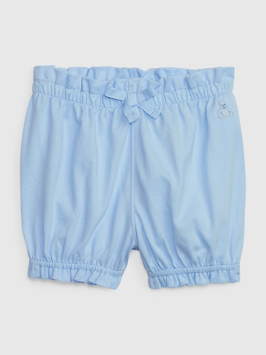 1 of 8 showing, with the color cerulean blue of product Baby Organic Cotton Mix and Match Pull-On Shorts