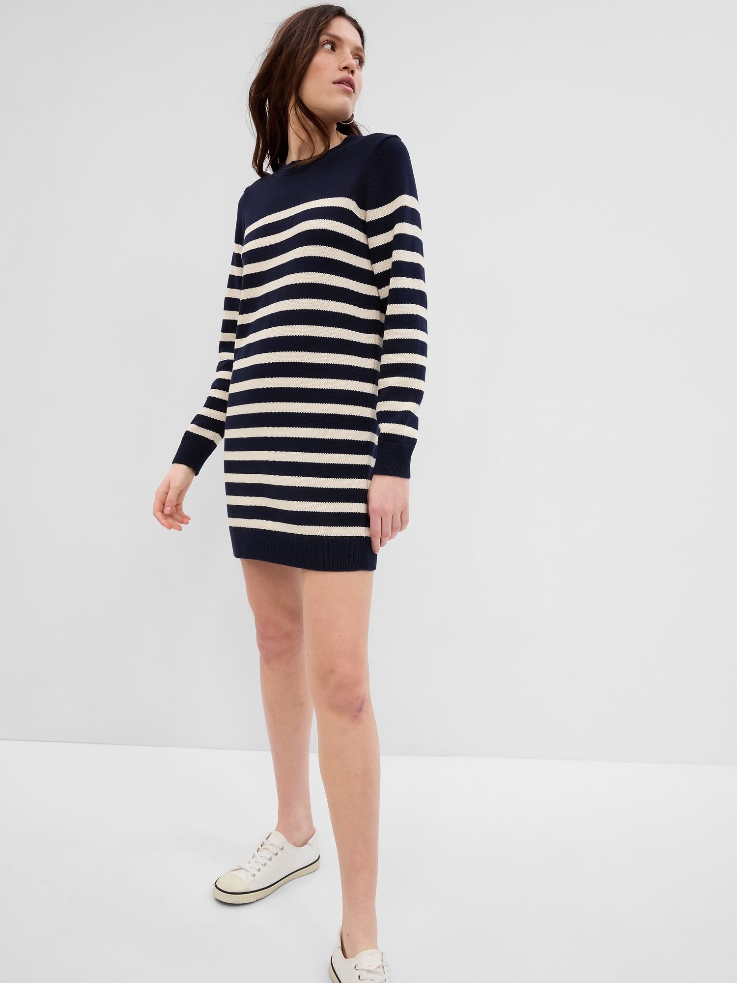 striped sweater dress