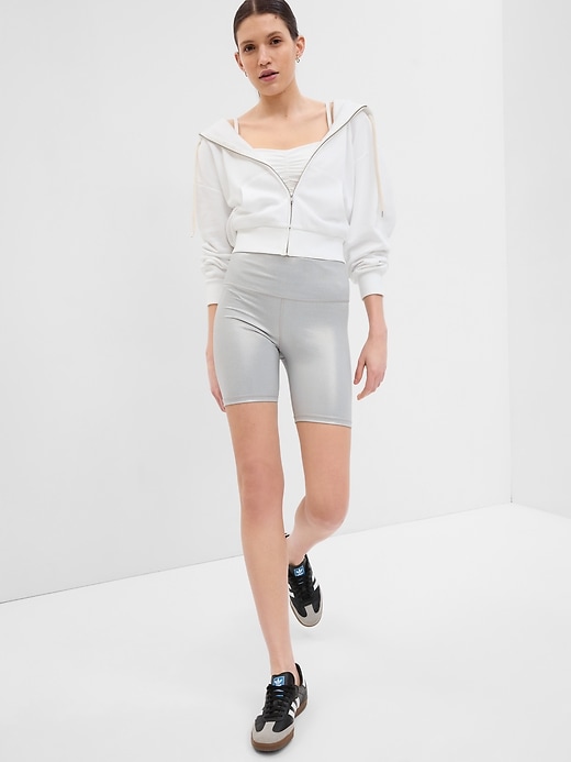 Gap Women's GapFit Power Bike Shorts (Silver) 