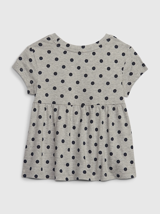 2 of 8 showing, with the color heather gray of product Toddler Organic Cotton Mix and Match Tunic Top