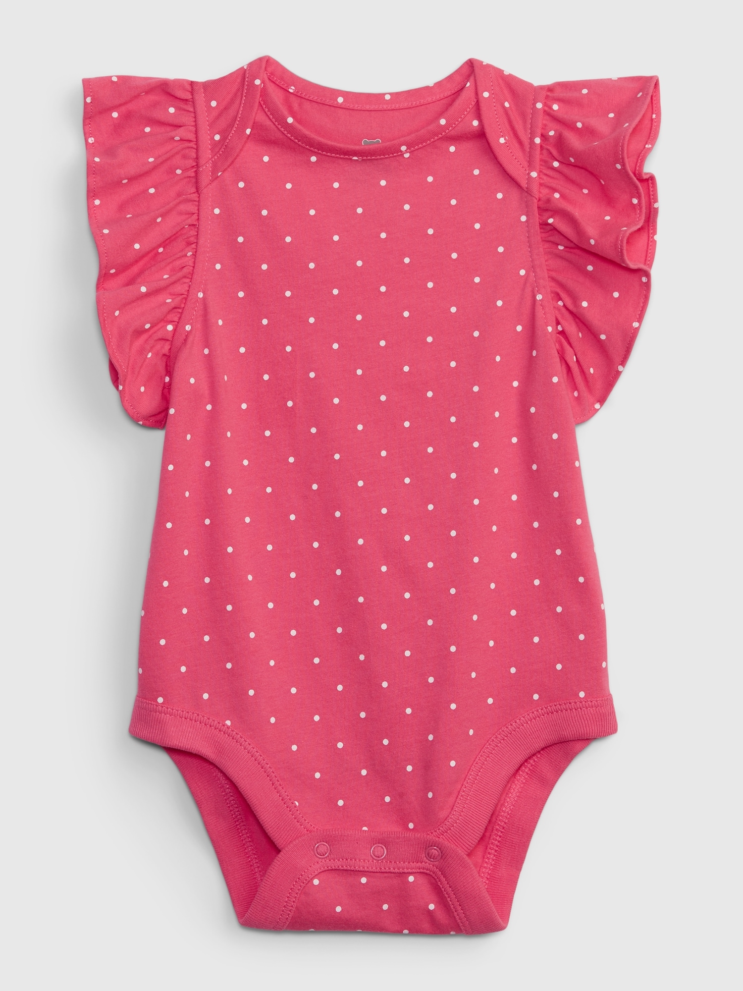 Baby 100% Organic Cotton Mix and Match Flutter Sleeve Bodysuit | Gap