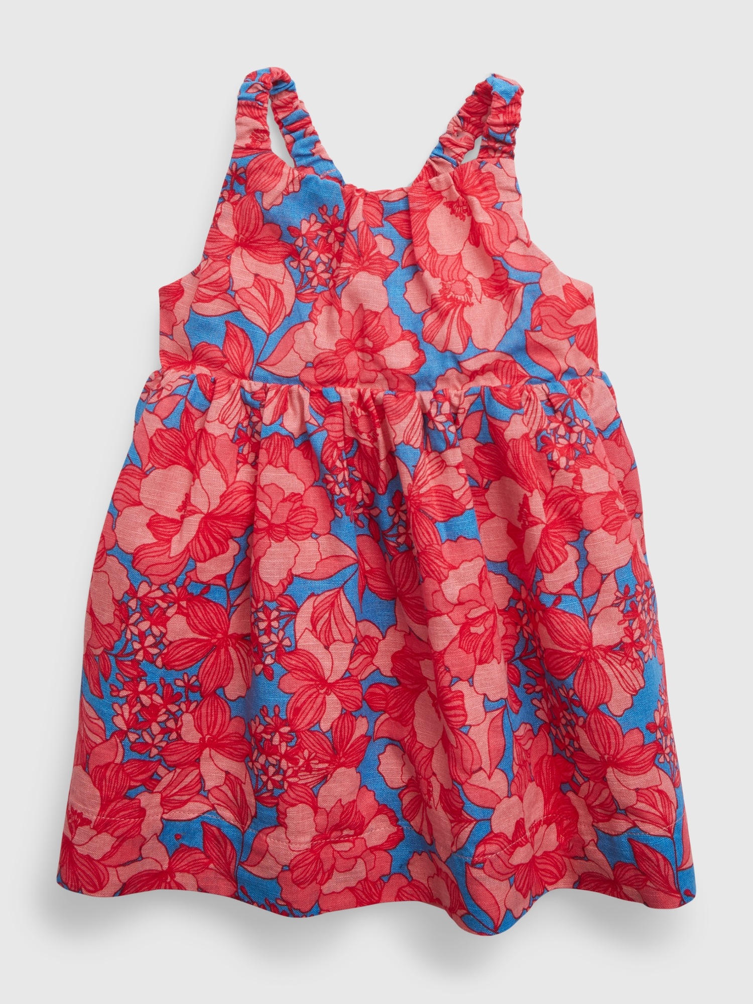 Baby Linen Cotton Floral Dress Gap
