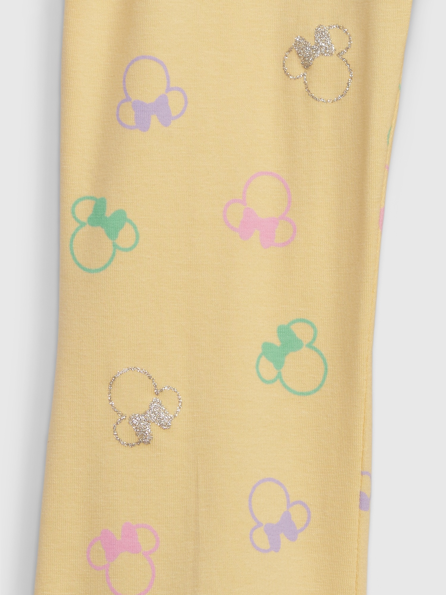 Babyhug Disney Cotton Lycra Full Length Leggings With Minnie Mouse Print - Multicolour main image 1