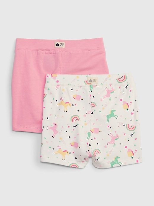 2 of 8 showing, with the color multi of product Toddler Organic Cotton Mix and Match Cartwheel Shorts (2-Pack)