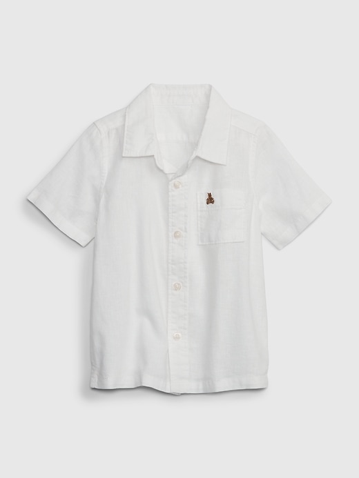 View large product image 1 of 1. Toddler Linen-Cotton Oxford Shirt