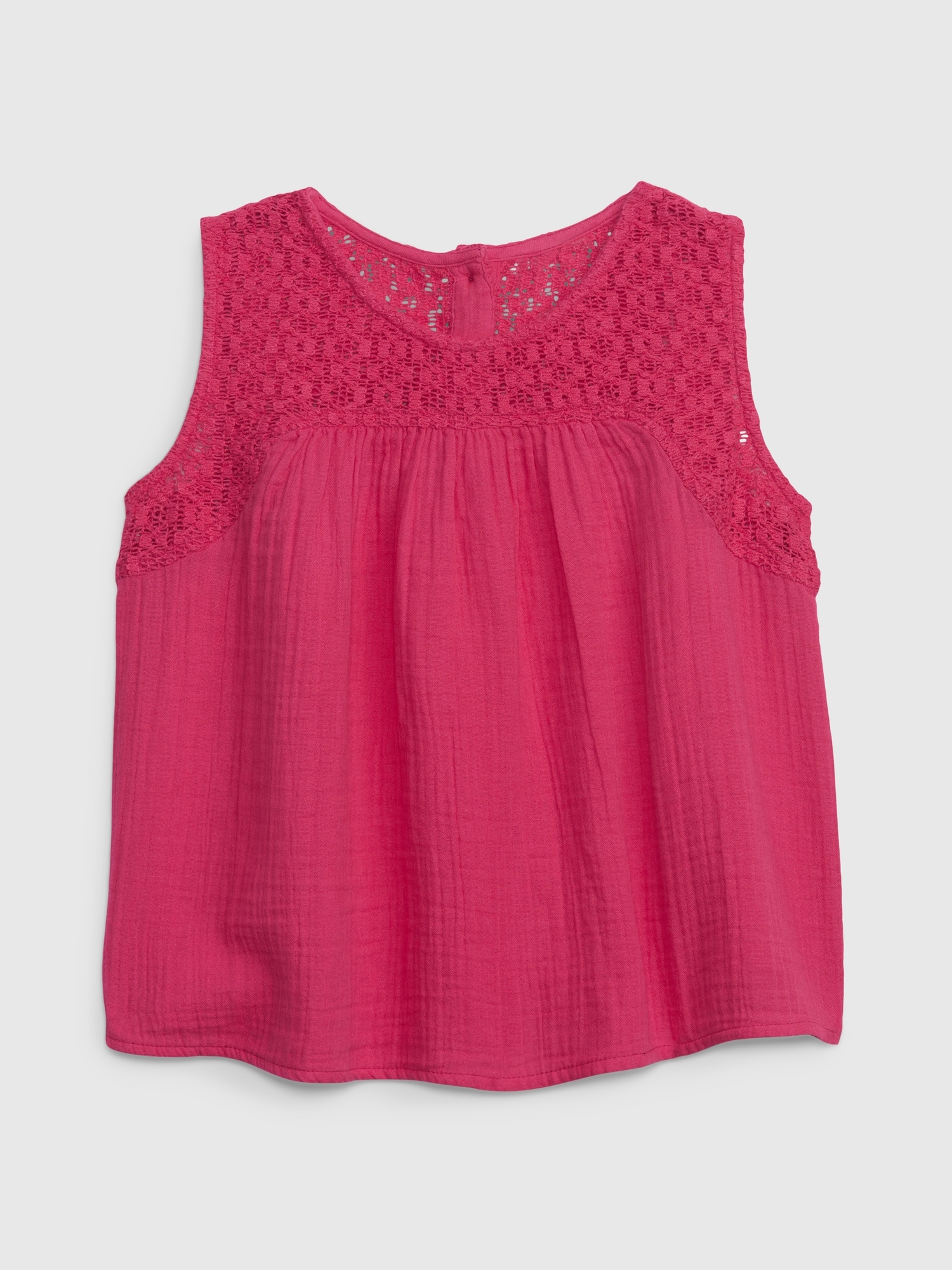 Gap Kids Crinkle Gauze Crochet Top