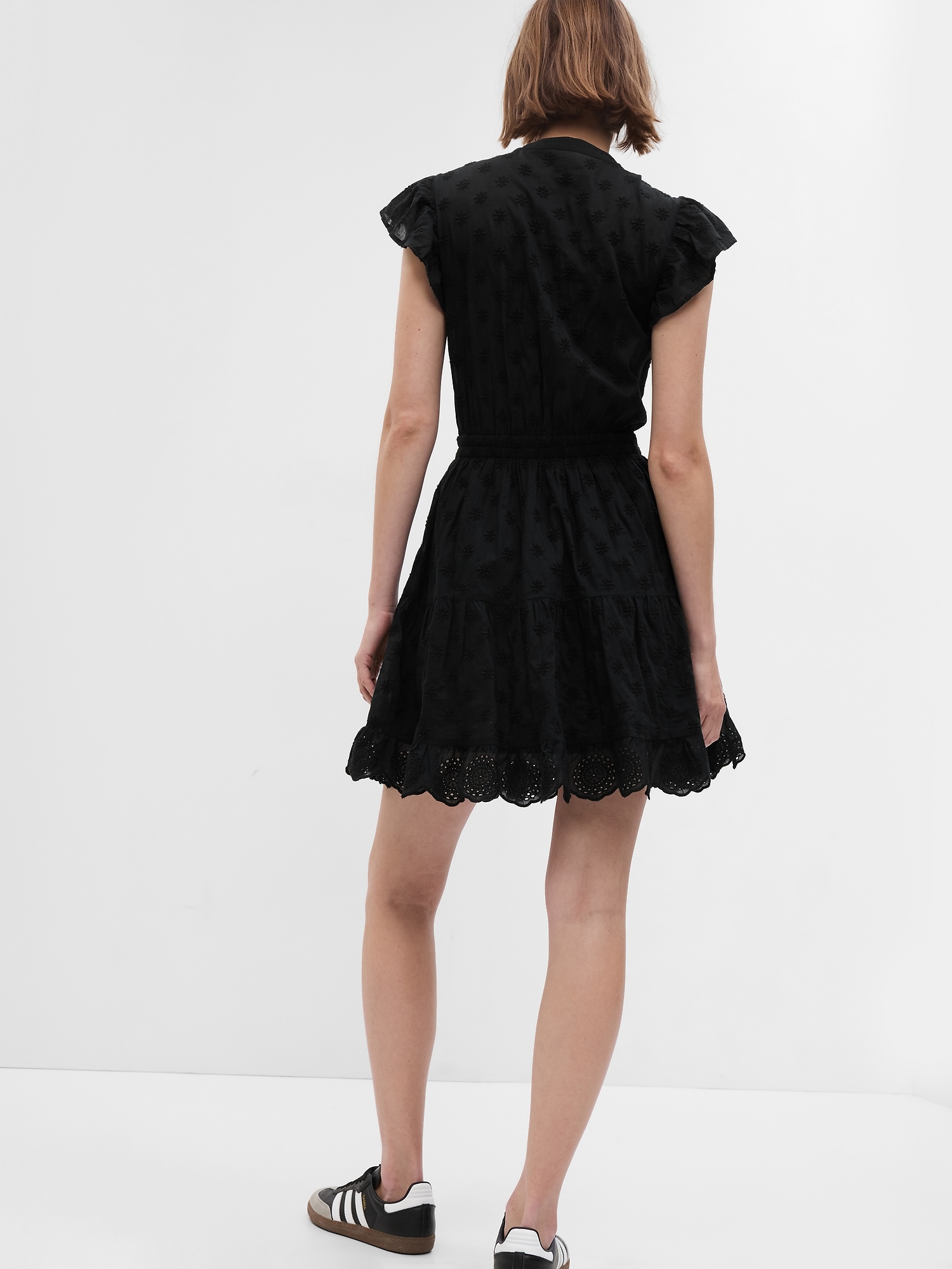 Flutter Sleeve Lace Mini Dress | Gap