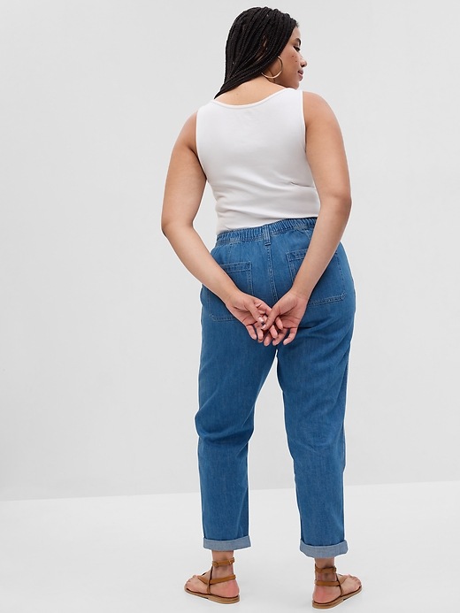 Image number 5 showing, Mid Rise Easy Denim Utility Jeans