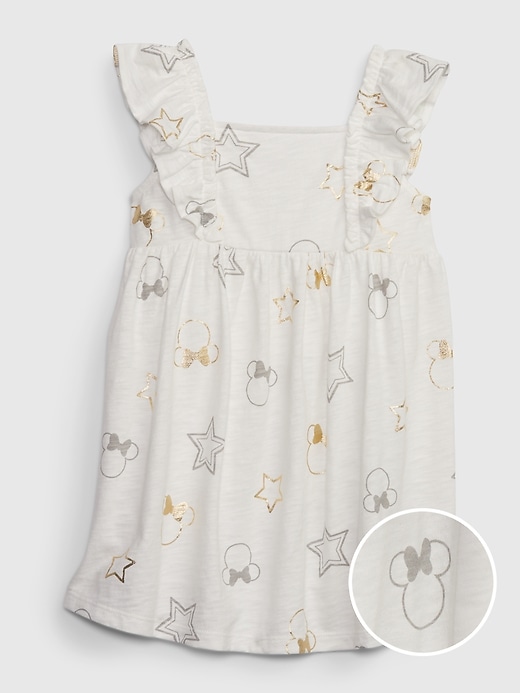 1 of 8 showing, with the color FOIL MINNIE MOUSE of product babyGap &#124 Disney Minnie Mouse Flutter Sleeve Dress