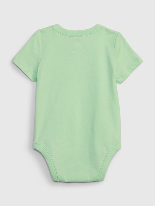 2 of 8 showing, with the color neon green of product Baby 100% Organic Cotton Mix and Match Pocket Bodysuit