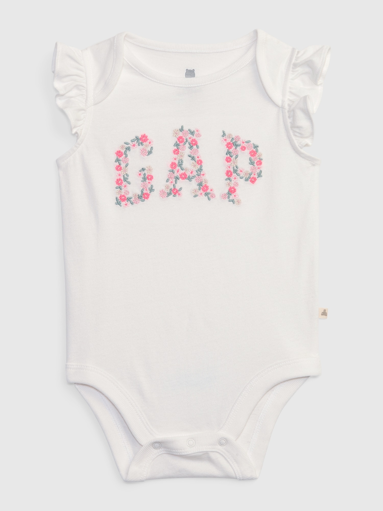 Gap Baby 100% Organic Cotton Mix and Match Gap Logo Bodysuit white. 1