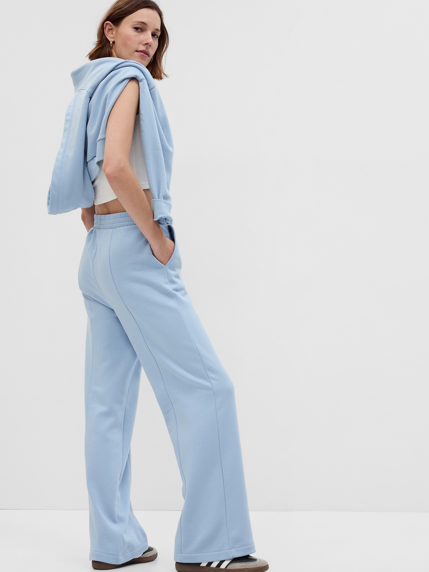 Vintage Soft Seamed Wide-Leg Sweatpants | Gap