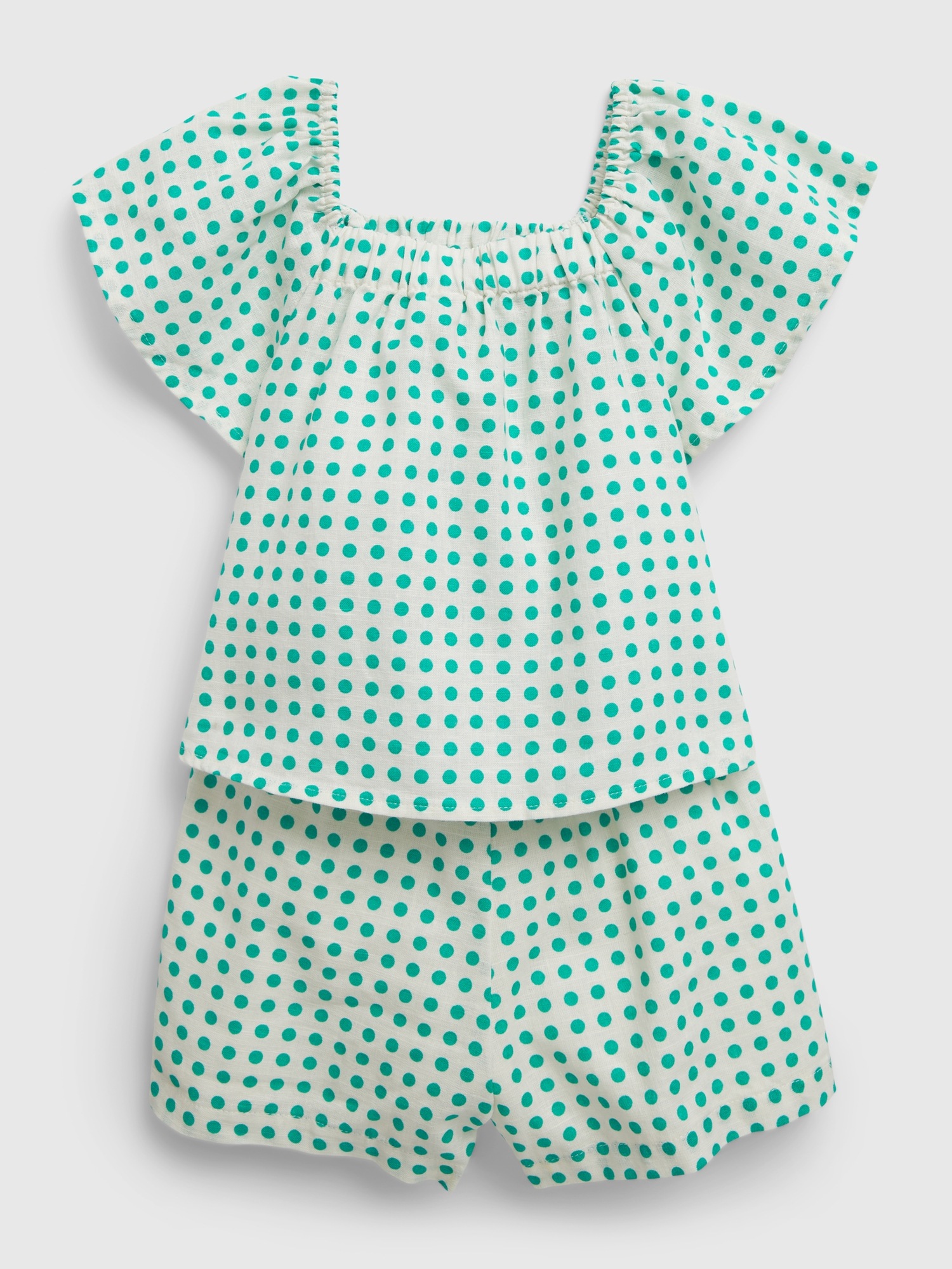 Toddler Linen Cotton Flutter Sleeve Outfit Set Gap Toddler linen cotton flutter sleeve outfit set gap