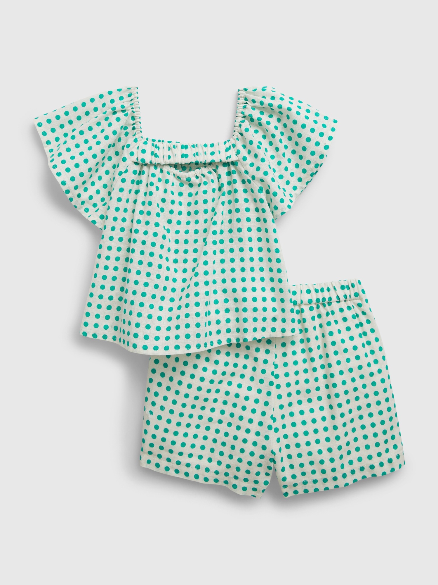Toddler LinenCotton Flutter Sleeve Outfit Set Gap