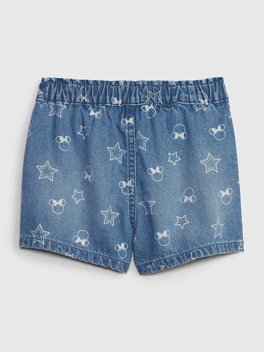 2 of 8 showing, with the color minnie mouse of product babyGap &#124 Disney Minnie Mouse Denim Pull-On Shorts with Washwell