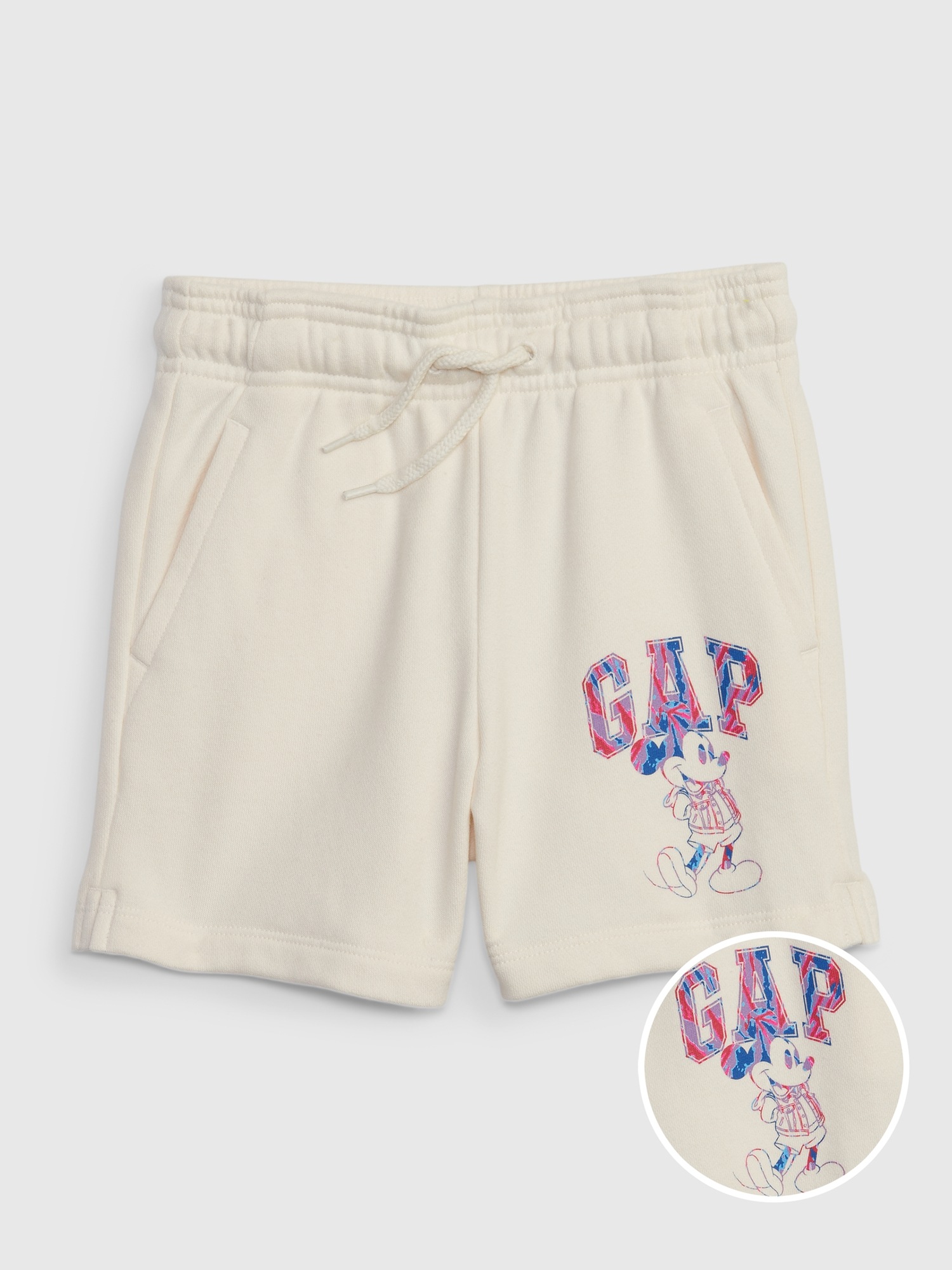 Gap babyGap &#124 Disney French Terry Pull-On Shorts white. 1