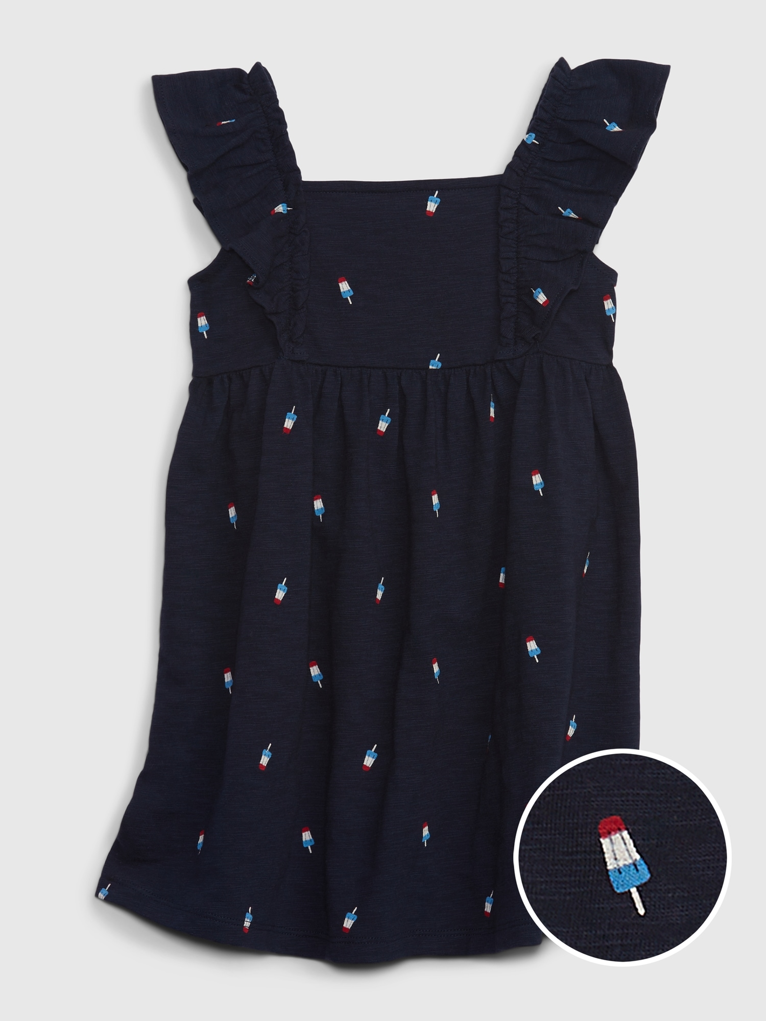 Gap Toddler Flutter Sleeve Dress blue. 1