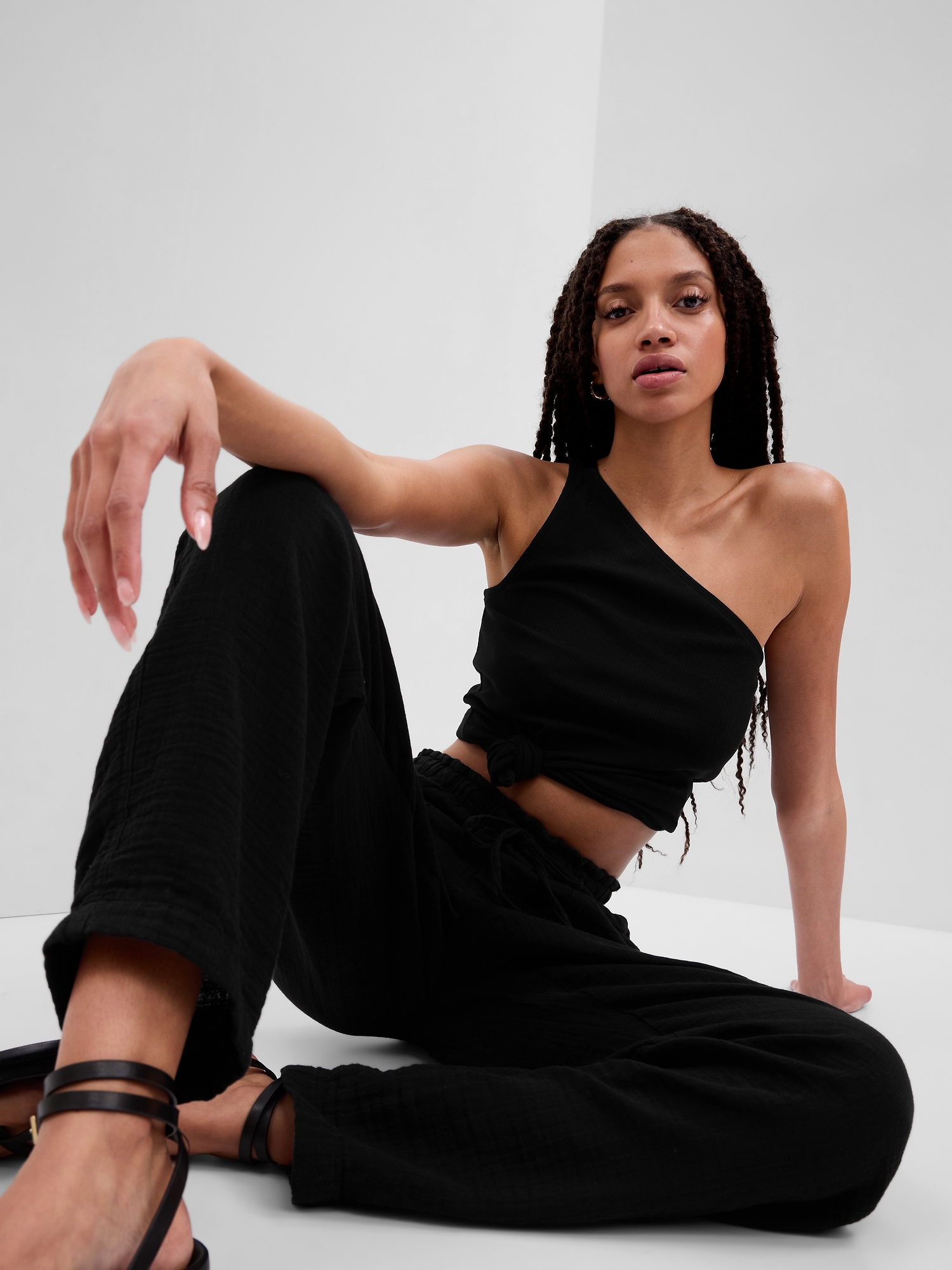 Crinkle Gauze Pants Gap