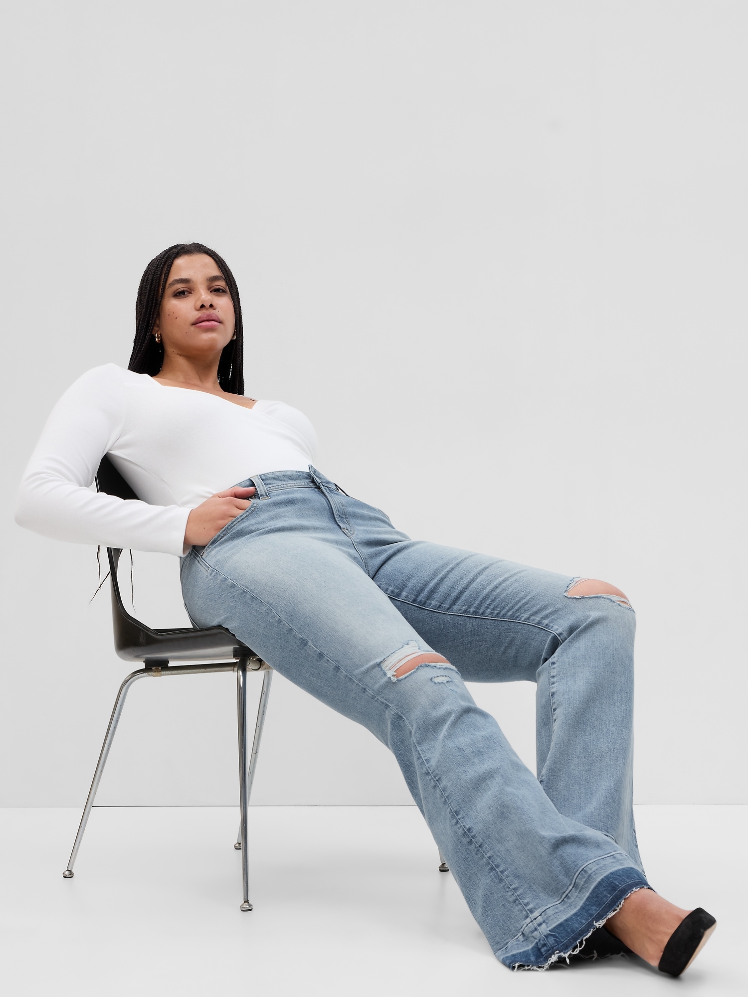 Low Rise '70s Flare Jeans Gap
