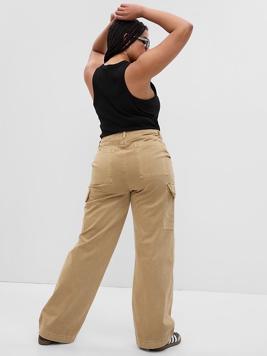 Loose Khaki Cargo Pants Gap