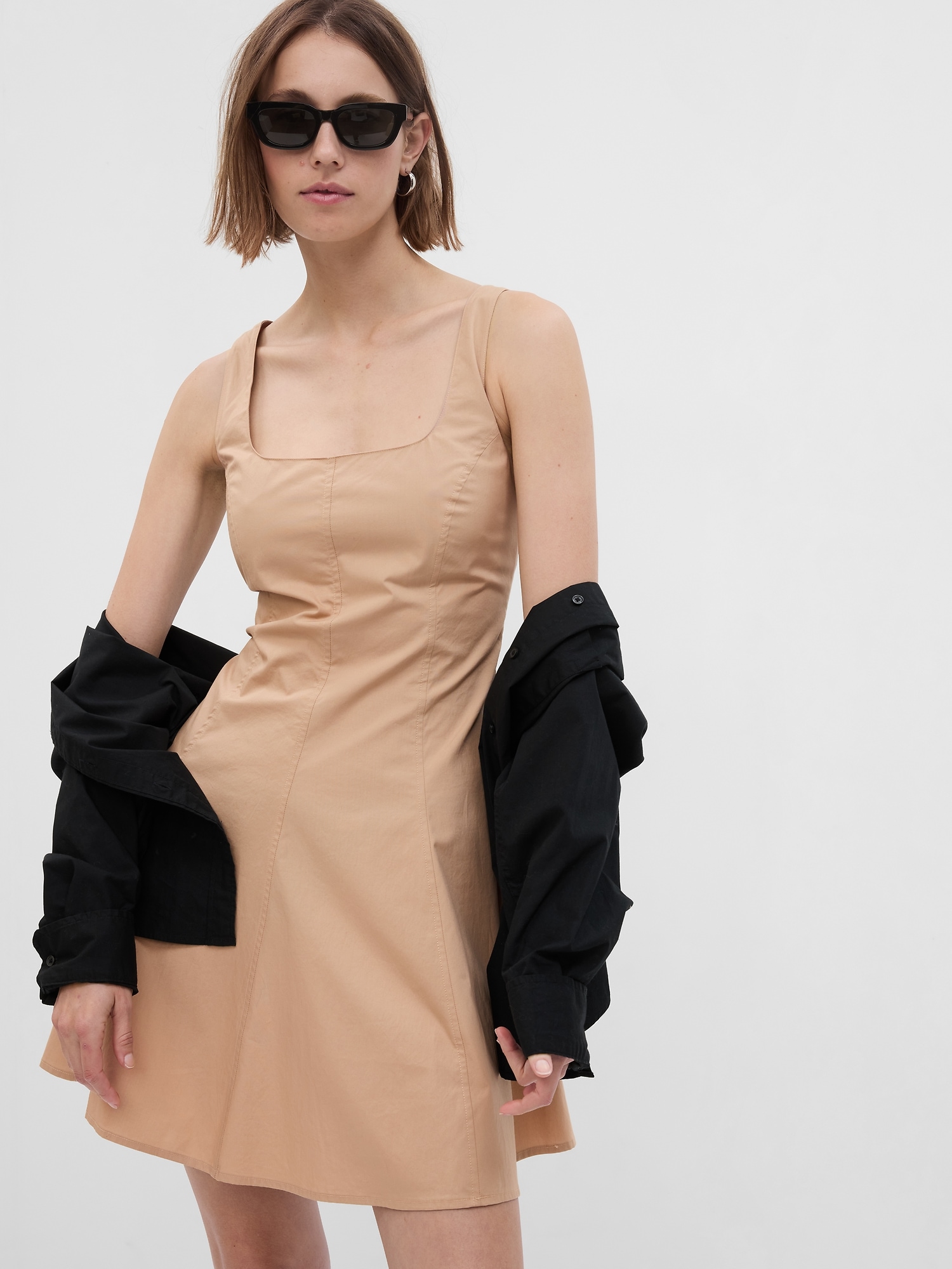 Gap Square Neck Mini Dress