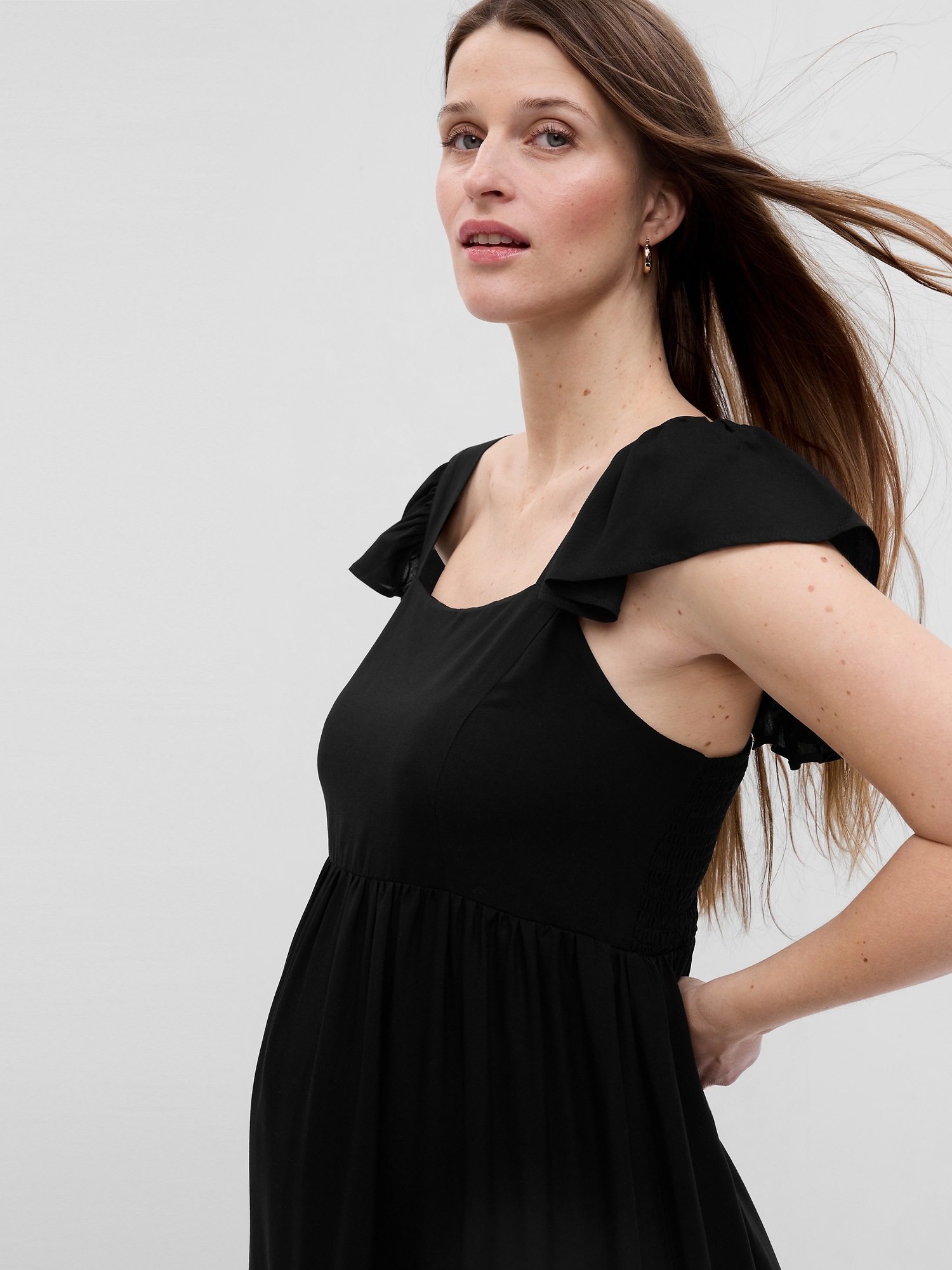 maternity black tie dress