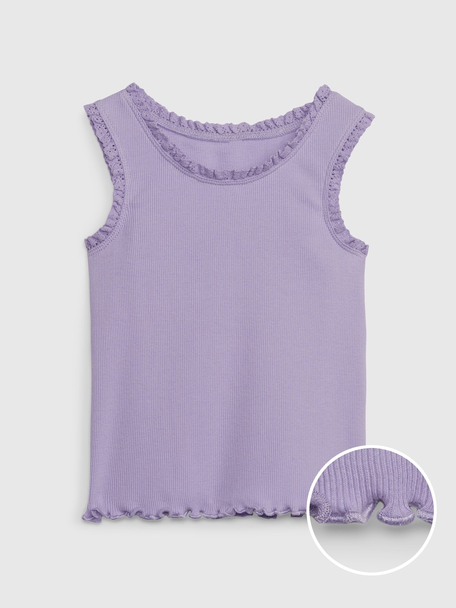 Gap Toddler Rib Lace Tank Top purple. 1