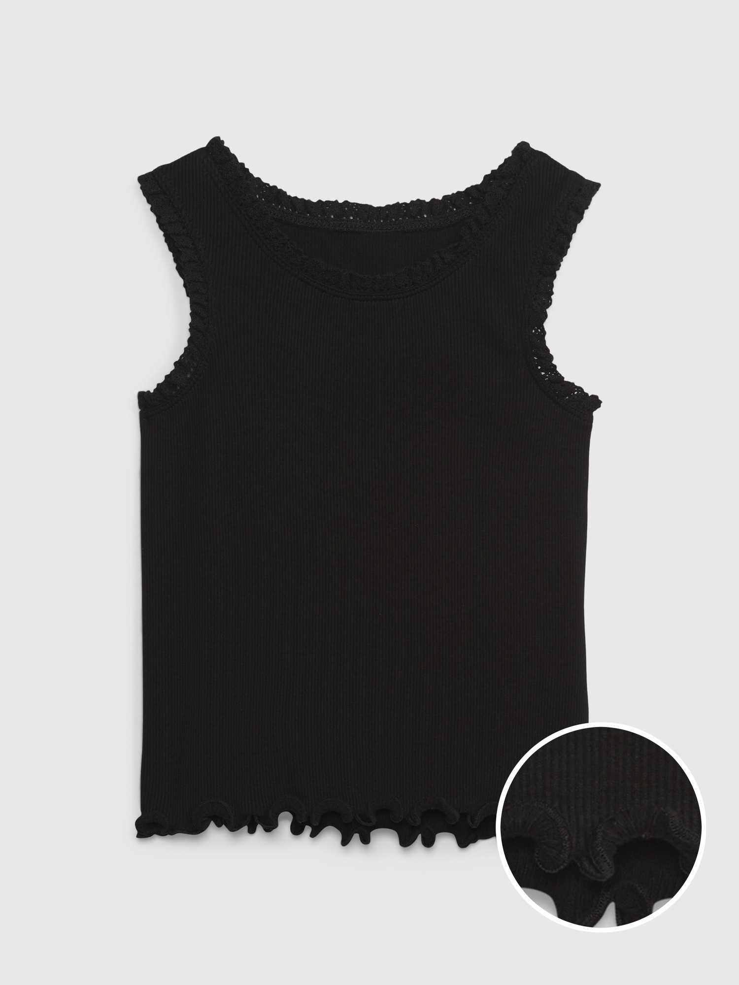 Gap Toddler Rib Lace Tank Top black. 1