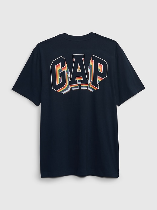 2 of 8 showing, with the color blue of product Gap Rainbow Logo T-Shirt