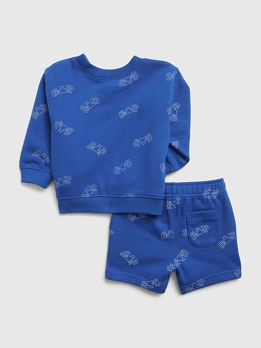 2 of 8 showing, with the color admiral blue of product Baby Logo Sweat Set