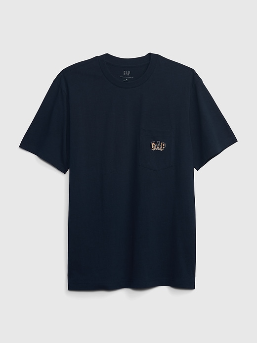 1 of 8 showing, with the color blue of product Gap Rainbow Logo T-Shirt