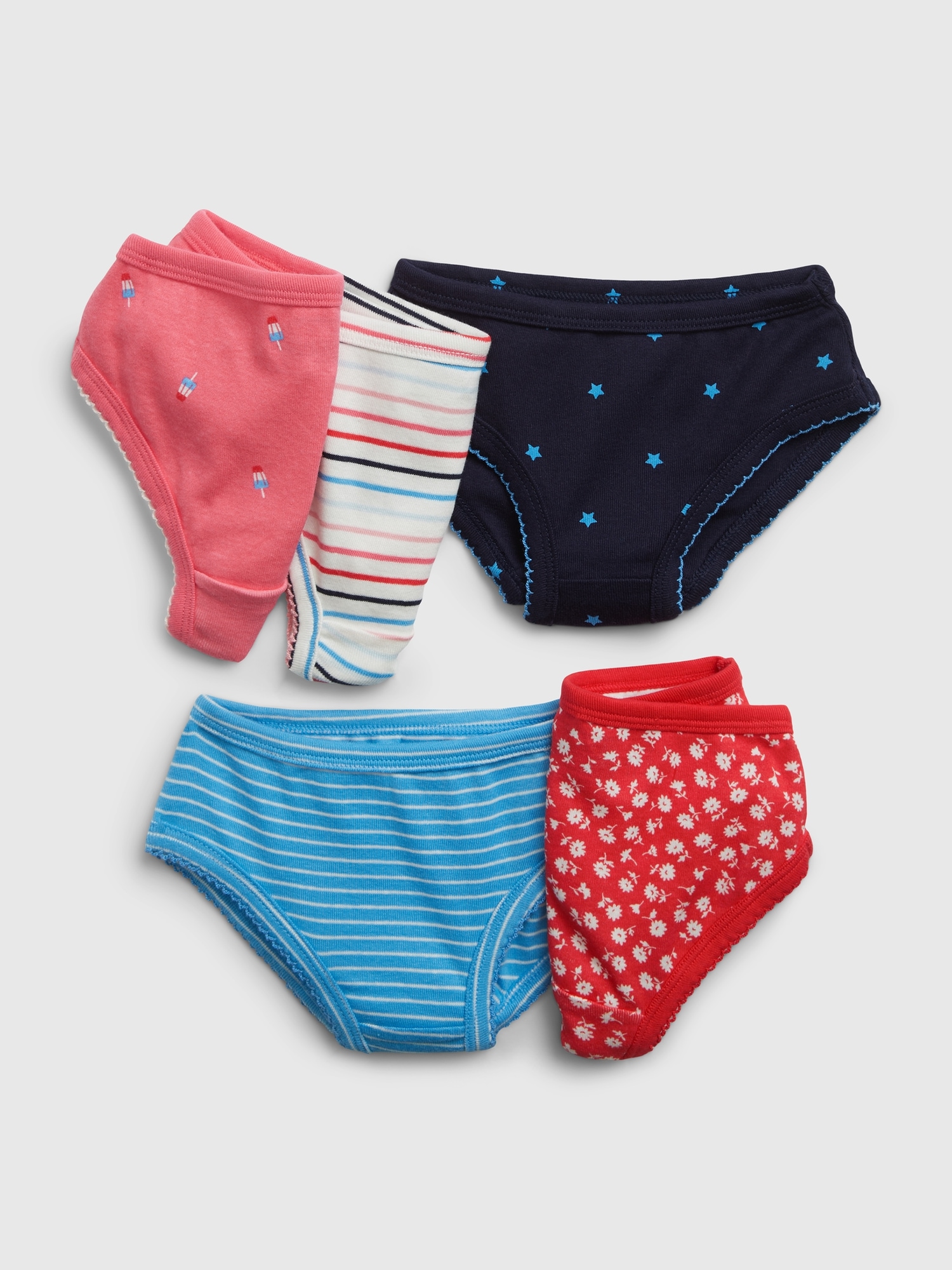 Toddler 100% Organic Cotton Print Bikini Briefs (5-Pack)