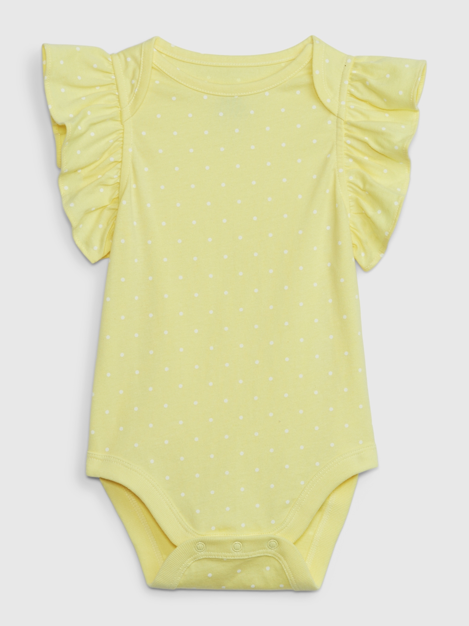 Baby 100% Organic Cotton Mix and Match Flutter Sleeve Bodysuit | Gap