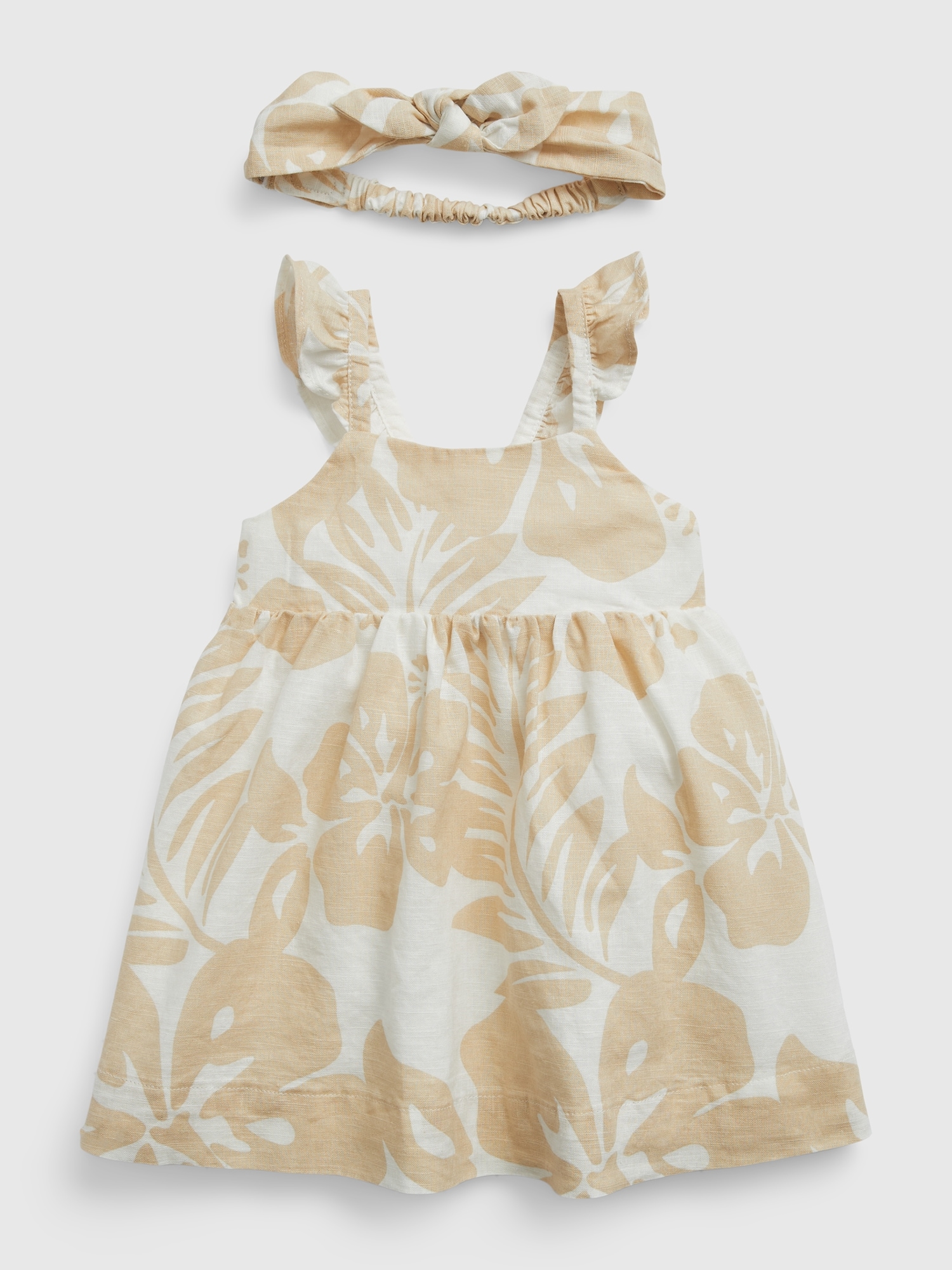 Gap Baby Linen-Cotton Floral Dress Set