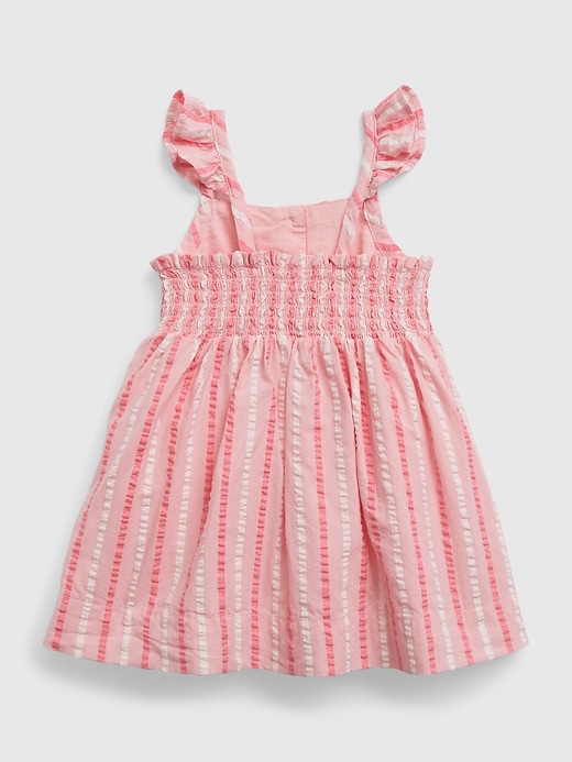 2 of 8 showing, with the color pink stripe of product Baby Stripe Dress Set