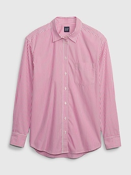 Gap × Barbie™ Adult Organic Cotton Stripe Big Shirt | Gap