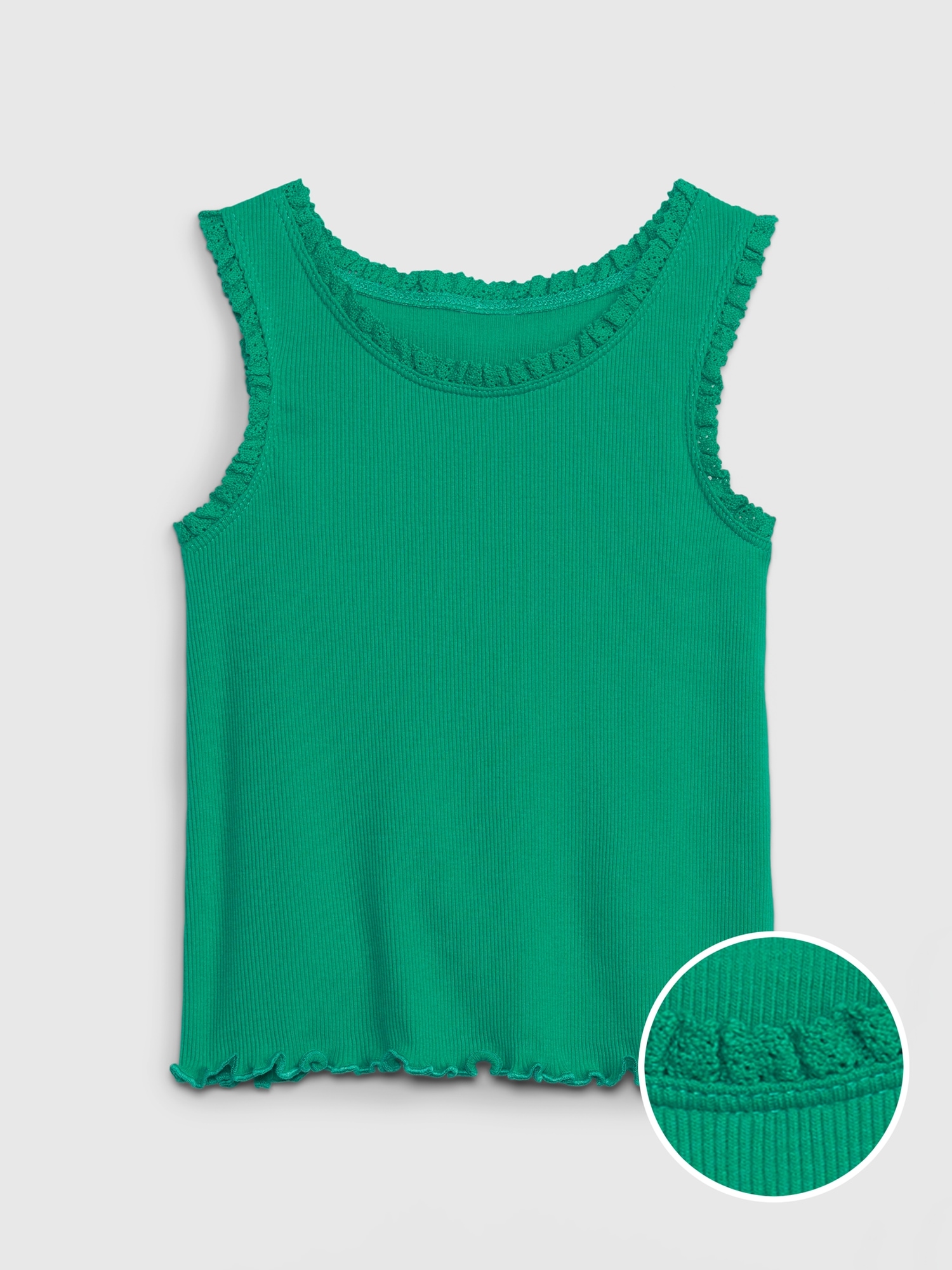 Gap Toddler Rib Lace Tank Top green. 1