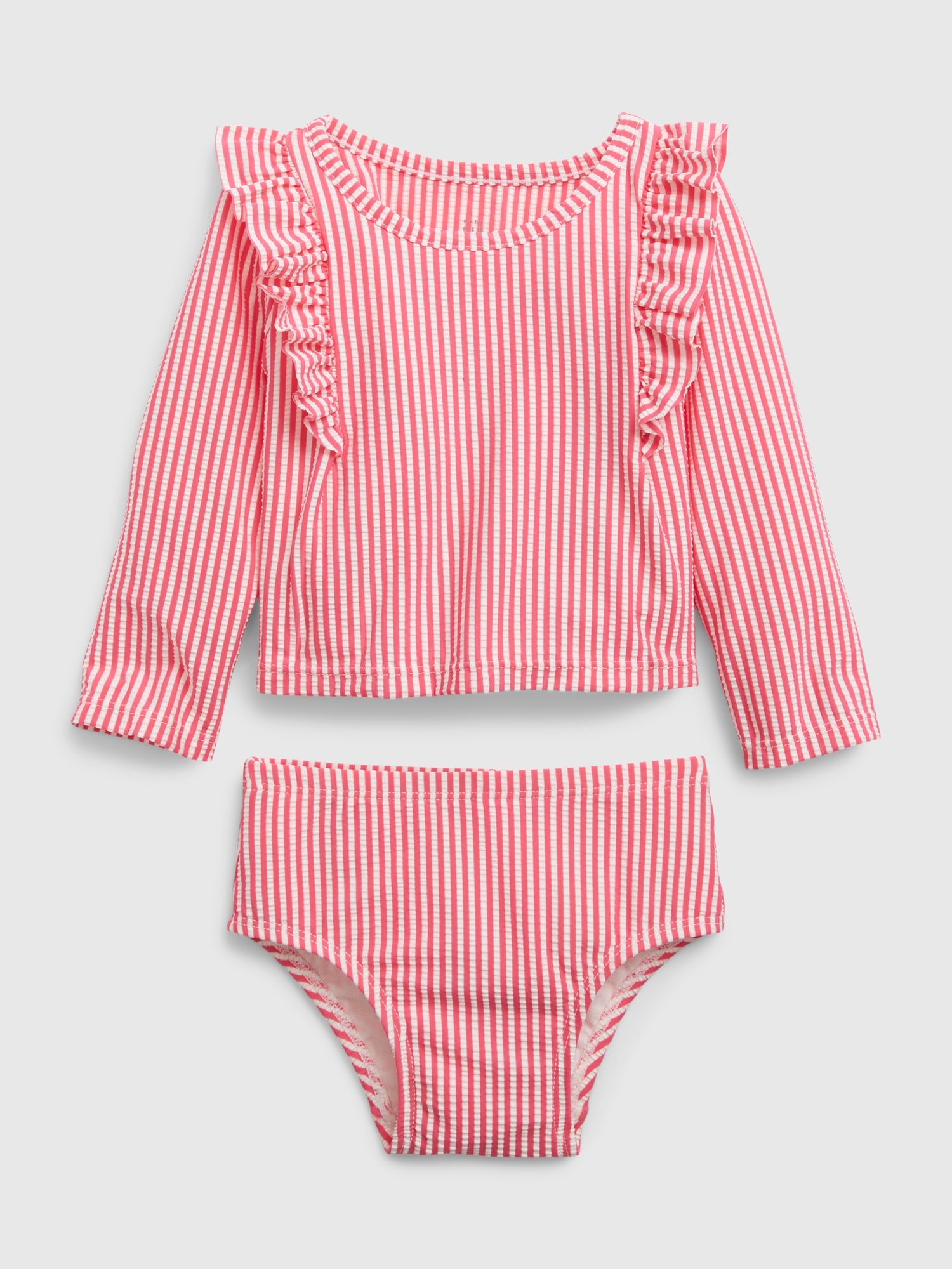 Baby Recycled Seersucker Rash Guard Swim Two-Piece | Gap