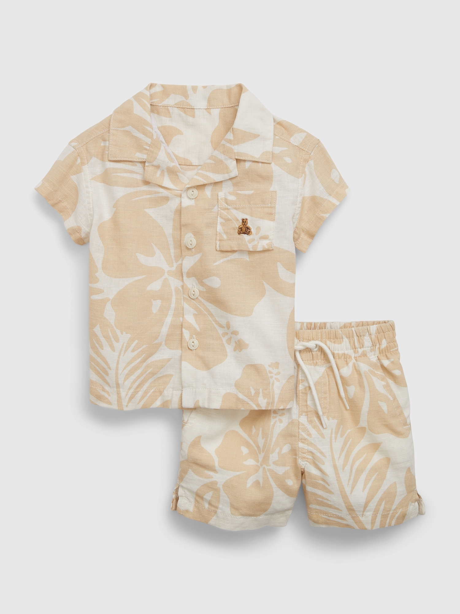 Baby LinenCotton Outfit Set Gap