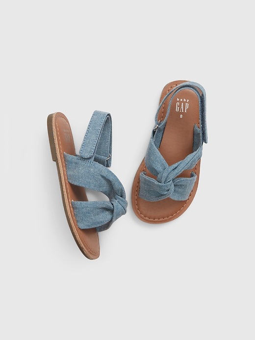 Toddler Chambray Knot Sandals Gap