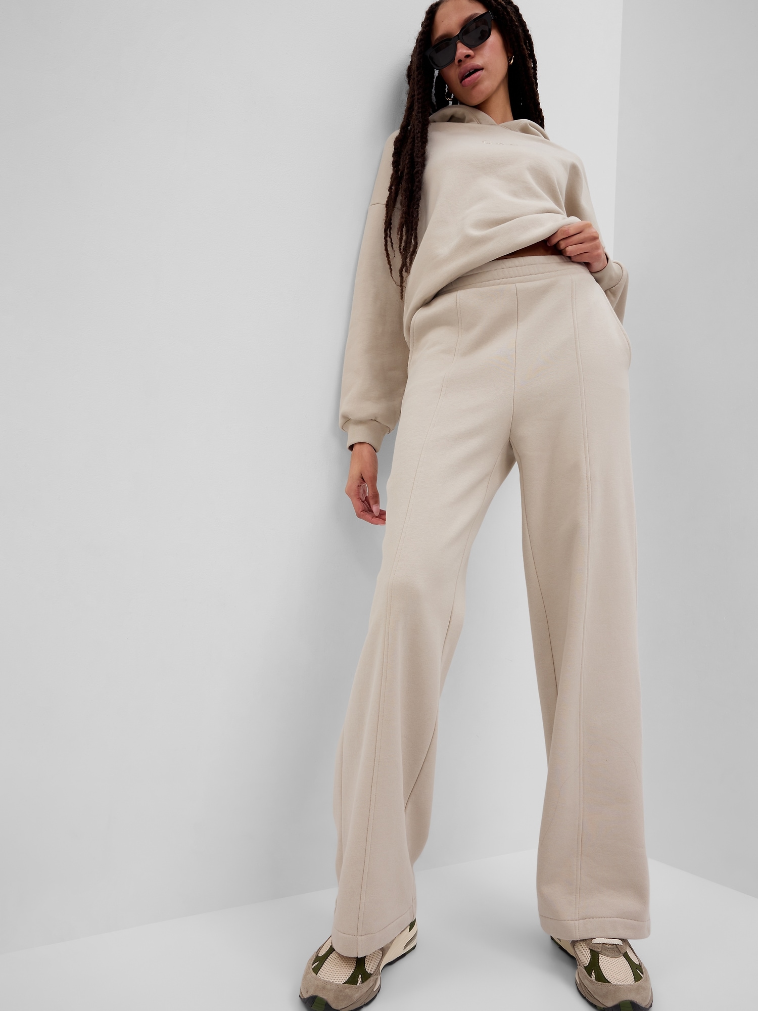 Vintage Soft Seamed Wide-Leg Sweatpants