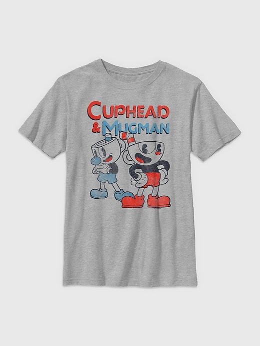 1 of 8 showing, with the color Grey of product Cuphead Tee