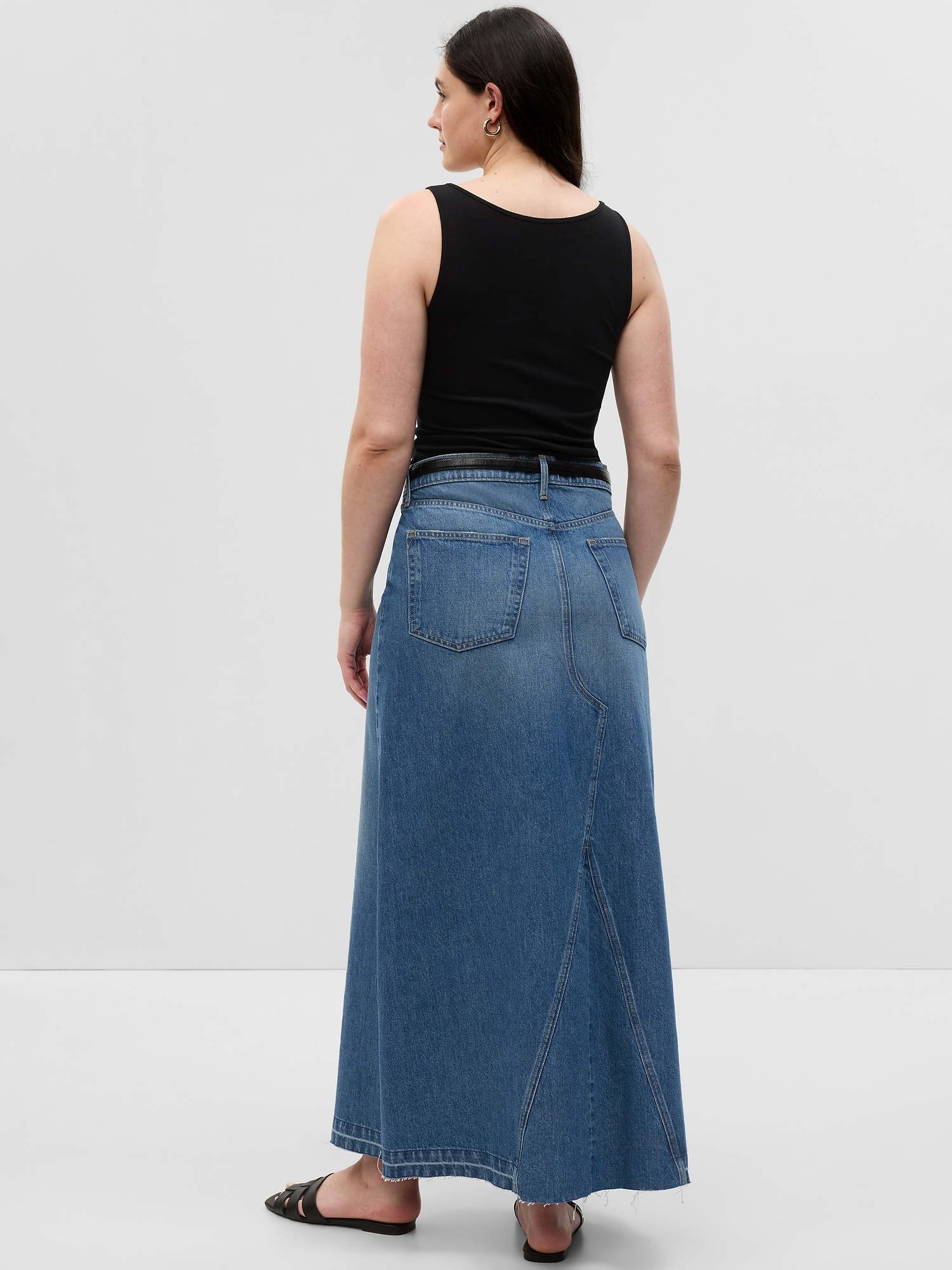Denim Maxi Skirt with Washwell | Gap