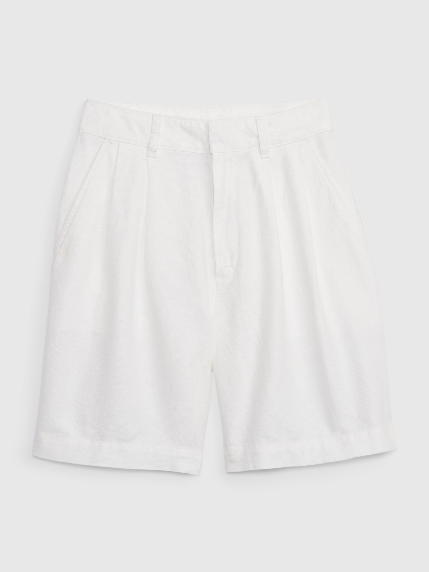 Pleated Linen Bermuda Shorts | Gap