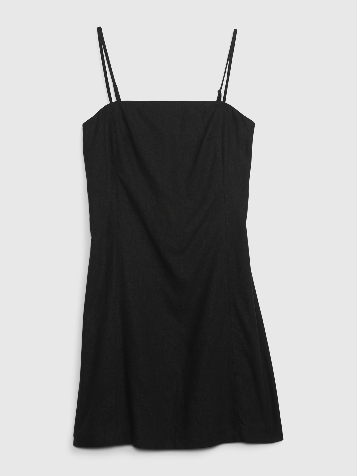 Linen Blend Mini Dress Gap