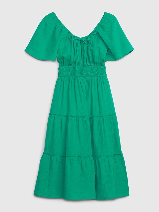Crinkle Gauze Tiered Midi Dress | Gap Crinkle Gauze Tiered Midi Dress | Gap