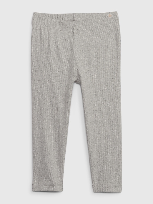 1 of 8 showing, with the color light heather gray of product Toddler Mix and Match Rib Leggings